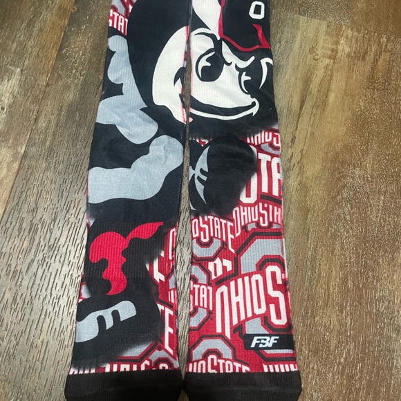 Ohio State theme socks. Men's size 9-11. - Picture 2 of 4